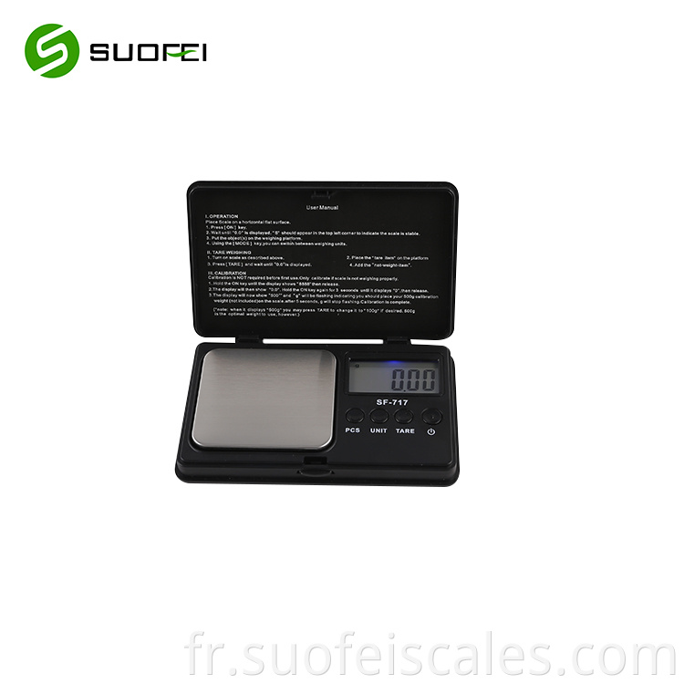 SF-717 500g 0.01g electronic jewelry scale digital gram